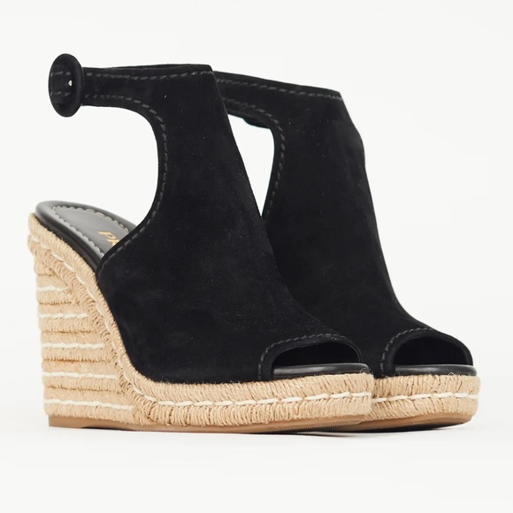 Prada Suede 120mm Espadrille Wedge Sandal